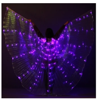 Moterims pilvo šokis lempa-rekvizitai atidaryti 360 laipsnių LED Šviečia sparnus merginos sparnai kampu atidarymo šokėja rekvizitai sparnus stick