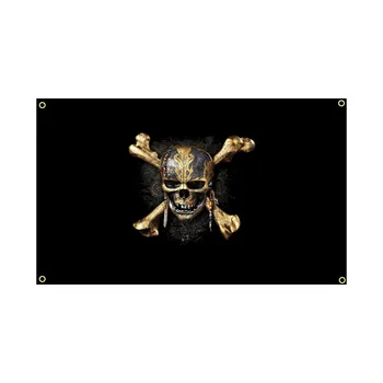 3x5Fts Piratų Kaukolės Vėliavos Banner Filmą, Animacinį Namų Puošmena Kabo vėliavos 4 Gromments Kampai