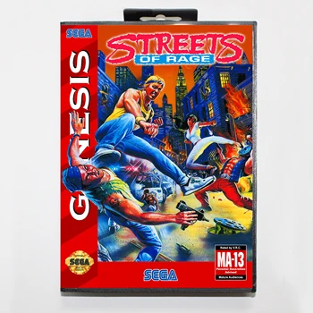 Gatvėse Pyktis 16bit MD Žaidimo Kortelės Sega Mega Drive/ Genesis 