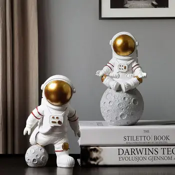 Astronautas Figūrėlės Kalėdų Dervos Astronautas Mėnulyje Dekoratyvinė Skulptūra Kosmonautas Statulos Miniatiūros Dovana Vaikams, Žaislas, Namų Dekoro