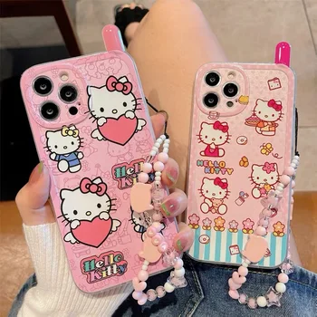 Japonija Mielas Hello Kitty Kawaii Apyrankę Telefono 