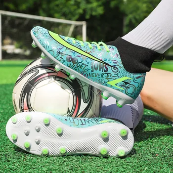 Prekės ženklo Mados Profesionalų Futbolo Batai, Vyrams, Moterims, Kvėpuojantis Sportbačiai Kojinės Futbolo Vyrų FG/TF Futsal Trinkeles botas de futbol