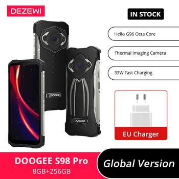 Pasaulinė Versija DOOGEE S98 Pro Išmaniojo telefono Terminio vaizdo Kameros Gel G96 Octa Core 8GB 256 GB 33W Greito Įkrovimo Baterija 6000mAh