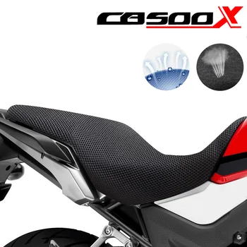 Motociklų Sėdynių užvalkalai Black 3D Tinklelio Nailono neslidžios Vandeniui Pagalvėlė Padengti Apsaugoti Pagalvėlių Honda CB500X CB500X Visus Metus
