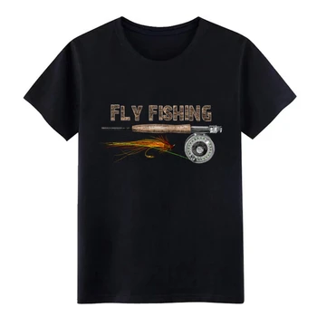 Vyrai skristi žvejybos marškinėliai Megzti marškinėliai, O Kaklo Standartas Garsaus Naujas Stilius Pavasario Oficialaus marškinėliai