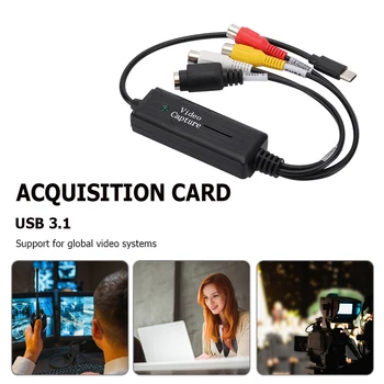 Naujas USB 3.1 Audio Video Capture Card USB C su VAIZDO DVD, VCD MP4 Stebėsenos Audio Video Capture Card Adapteris Capture Video