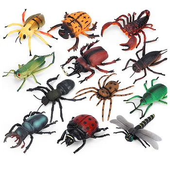 Didelis Modeliavimas Vabzdžių Duomenys Žaislai Vaikams Laukinių Roplių Modelis Voras Bičių Ant Boružės Skorpionas Žiogas Dovanos Vaikams