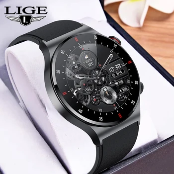 LIGE NFC Smart watch Vyrų Širdies ritmas, Kraujo spaudimas jutiklinių sporto Treniruoklių Laikrodžiai 