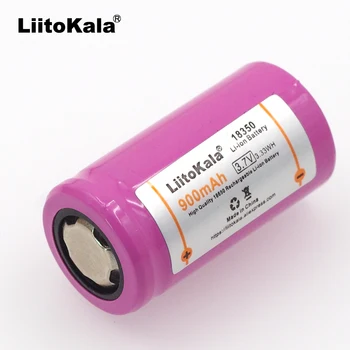 2 vnt. Liitokala ICR18350 ličio baterijos 900 mAh baterija 3.7 V galia cilindro elektroninis rūkymas lempos
