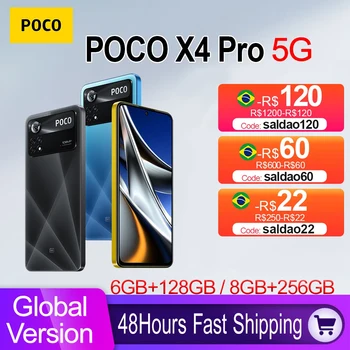 Pasaulinė Versija POCO X4 Pro 5G Išmanųjį telefoną Snapdragon 695 128GB/256 GB 108MP Kamera, 120Hz AMOLED Ekraną 67W Turbo Įkrovimo NFC