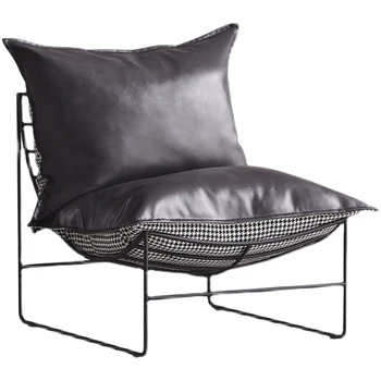 Dizaineris vienos sofos, kėdės Nordic Light luxury labai paprasta retro pramonės vėjas tingus balkonas laisvalaikio kėdė