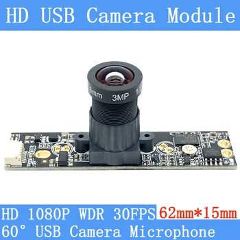 Kištuko žaisti Pramonės Priežiūros WDR 2MP Full HD 1080P Kamera, Windows OTG C 30 k / s USB Kameros Modulis su Mikrofonu 6mm Objektyvas