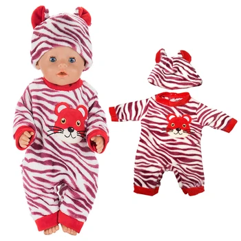 43cm Baby Doll Winterclothes Leopard Nustatyti 18 Colių Kūdikių Lėlės Outwear Skrybėlę Kūdikio Gimtadienio Dovana
