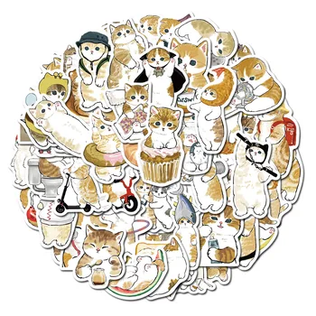 10/30/64Pcs Mielas Funny Cat Lipdukai Animacinių filmų Lipdukai užrašų knygelė Nešiojamas Automobilis, Motociklas, Telefonas, Šaldytuvas Gitara Kawaii Lipdukas Žaislai