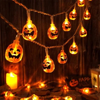 Helovinas Apdailos LED Moliūgų Žibintų String 1,5 m Dvasios Moliūgo Formos Žibintai Helovinas Apdailos Lempos