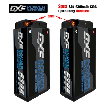 DXF 2S Lipo Neūžauga 7.6 V Baterija 6300mAh Grafeno Baterija Lenktynių Serija HardCase RC Automobilių, Sunkvežimių Vengiantysis BX Truggy 1/10 Buggy