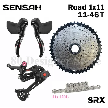 SENSAH 11s SRX PRO 1x11 Greitis, 11s Kelių Groupset, R/L Shifter + Galiniai Derailleurs, žvyro-dviračiai Cyclo-Cross drop bar road bike