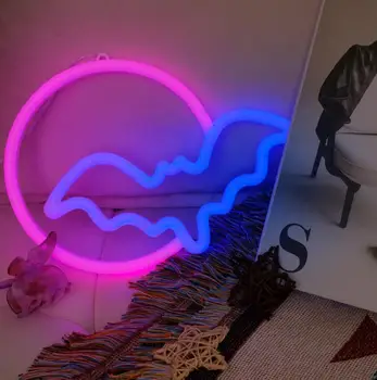LED neon lempos modeliavimo miegamojo puošmena kabo naktį šviesos šeimos