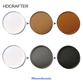 HDCRAFTER 1.56 Indeksas Pilka Ruda Asferiniai Photochromic Objektyvo Receptą Trumparegystė Presbyopia Optinis Objektyvas Pritaikytas