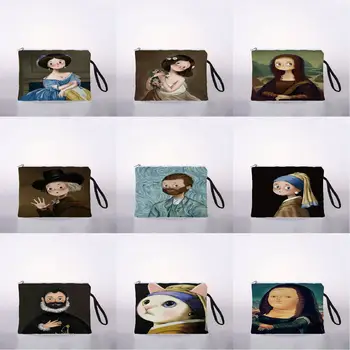 Animacinių filmų žinomų tapybos spausdinimo kosmetikos krepšys moterų mados kosmetikos krepšys mergina kosmetikos krepšys moterų plauti saugojimo krepšys