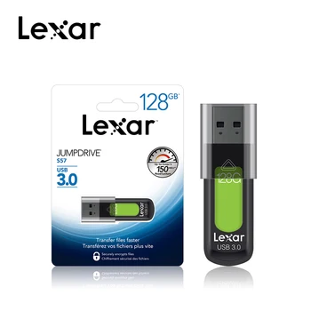 Lexar JumpDrive S57 USB 3.0 Flash Drive, 32 GB, 256-bitų AES Pen Drives 128GB 256 GB PenDrives Memory Stick PC ir Mac sistemos