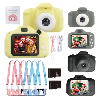 X2 Mini Animacinių filmų vaizdo Kamera 1080P HD Mielas Vaizdo Kamera, 2.0 Colių IPS Ekranas, vaizdo Kameros, Vaizdo kamera, skirta Berniukams, Mergaitėms, Vaikams, Gimtadienio Dovana