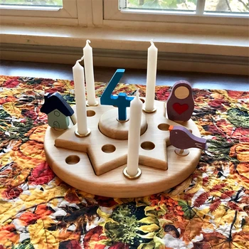 Rūmuose waldorf Šventė Saulės Žvakių Laikiklis Gimtadienio Šventę Sezoninių Švenčių Dekoracijas, Gimtadienio Žiedas Duomenys Žaislai Vaikams