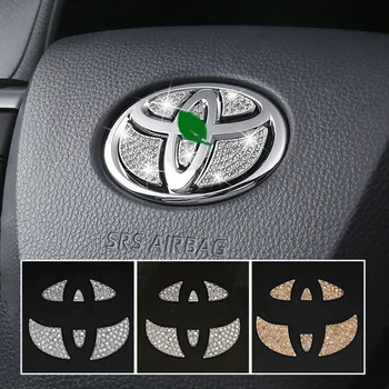 Bling Vairas Emblema Lipdukas Kristalų Decal Reikmenys, papuošalai Toyota Camry Corolla Rav4 4runner Highlander MARKX
